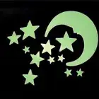 Durable Moon Star Noctilucent Glow In The Dark Wall Sticker Kid Decal *AU
