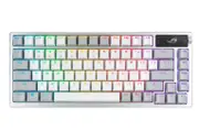 ASUS ROG AZOTH/PBT/WHT (Snow Switch) Gaming Keyboard, OLED Display, NX Snow Switch, 75 Keys, Tri-mode Connection, White ROG AZOTH/PBT/WHT (Snow Switch)