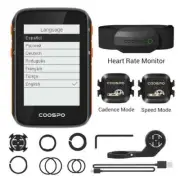 GPS Bike Computer 2.4inch ANT+Bluetooth5.0 Speedometer Odometer Multi-Language