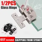 Glass Hinge Adjustable Clamp Inset Door Bathroom Shower Cabinet Cupboard Hinges