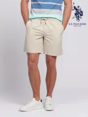 U.S. Polo Assn. Natural Mens Linen Blend Deck Shorts (B30274) | $138