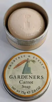 Crabtree & Evelyn Carrot Gardeners Hand Soap In Tin 75g New