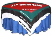Polyester Checkered Tablecloth Overlay 54 Inch By Broward Linens (Variety Color)