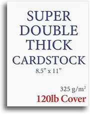 Super Thick 120lb Cover Cardstock Paper - Plain Heavy Bright White Stock - 8.5" x 11" - Inkjet/Laser Printer Compatible (100 Sheets)