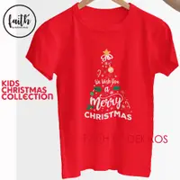 在飛比找蝦皮購物優惠-Hijau MERAH 兒童聖誕 T 恤 CHRISTMAS