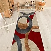 Carpet Runners for Hallways Non-Slip Long 1m 1.5m 2m 2.5m 3m 3.5m 4m 4.5m 5m 6m Machine Washable Vintage Red Hallway Runner Rug Width 60cm 70cm 80cm 90cm 100cm 120cm(2.6ft×11.5ft/80×350cm)