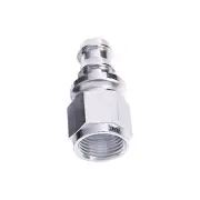 Full Flow One Piece Tight Radius Push Lock Hose End Silver Straight -4