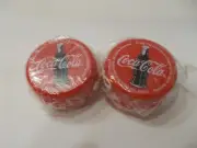 COCA COLA~YO-YO~1998~BOTTLE CAP DESIGN~SET of 2~NEW~SEALED~STOCKING STUFFER~GIFT