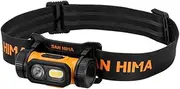 San Hima Head Torch, 450 lumens Four Lighting Modes Rechargeable Impact & Water Resistance Headlamp, Energy-efficient Design for Camping Adventure