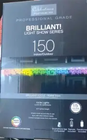 Celebrations Platinum Brilliant LED Micro/5mm RGBW 150 ct Icicle Christmas Light