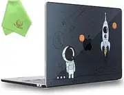UESWILL Compatible with 2022-2025 MacBook Air 13 inch M4 M3 M2 Case Model A3240 A3113 A2681 with 13.6" Liquid Retina Display Touch ID, Pattern Hard Shell Case Cover + Microfiber Cloth, Astronaut A