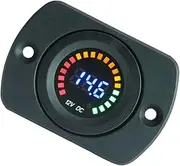 Motorcycle Voltage Tester Digital Voltage Meter Blue Lamp Display Voltmeter Motorcycle Panel Digital Screen for Car Digital Display Voltmeter Digital Voltmeter Car Voltage Tester