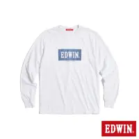 在飛比找momo購物網優惠-【EDWIN】男裝 人氣復刻款 丹寧LOGO長袖T恤(白色)