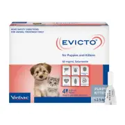 Evicto Spot On for Puppies and Kittens up to 2.5kg - 4 pack
