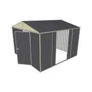 Build-a-Shed 3.0 x 3.0 x 2.3m Gable Double Sliding Side Door Shed - Grey