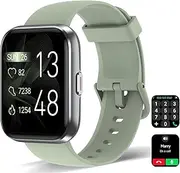 Smart Watch for Men Women [Answer/Make Call], 1.8" Touchscreen Fitness Tracker with Sleep Monitor Compatible with iPhone & Android, Alexa Built-in, IP68 Waterproof Watch