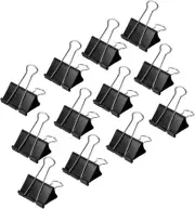 Amazon Basics Binder Paper Clips, Small Clip, 144 Count, 12 Black