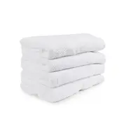 4pc Onkaparinga 69x140cm Cotton Avalon Premium Bathroom Towels Set 550GSM White