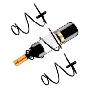 Metal Wine Rack Wall Mounted Holder Storage Display Shelf Kitchen Bar Organizer