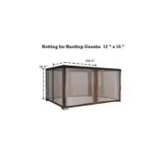 12' x 16' Mosquito Net Replacement Polyester Fabric for Aluminum Hardtop Gazebo