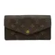 【Louis Vuitton】LV Sarah經典系列 Monogram帆布 雙摺按扣長夾-紫紅色 M62234