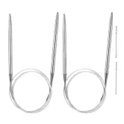 2pcs 39.37" Circular Knitting Needles US 10.5/6.5mm Needles 5.51" Short