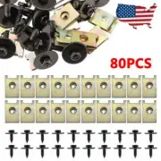 80x U Nut Hex Screw Speed Fastener Undertray Sheet Metal Clip Fixing For BMW (for: BMW)