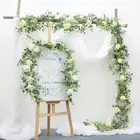 Eucalyptus Garland Fake Plant Home Decro Artificial Flower Rose Vine Garland