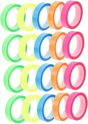 DIYEAH 20 Rolls Transparent Highlight Tapes Removable Page Markers for Book Annotation Highlighter Tape for Students and Teachers for Reading and Study