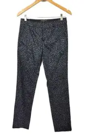 Banana Republic Outlet Gray/Black Leopard print stretch women's Reagan Pants 0