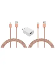 Posh Tech / 2-Pack Stainless Steel Lightning To USB Charge & Sync Cable
