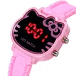 HELLO KITTY 矽膠錶帶石英女錶 學生手錶 卡通女生手錶 時尚休閒女孩手錶 韓國 運動手錶  流行配件 新年禮物
