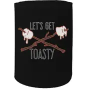 Alcohol Stubby Holder - Get Toasty Camping Camp - Funny Novelty Birthday Gift Joke Beer Can Bottle