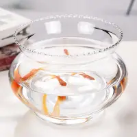 在飛比找Yahoo!奇摩拍賣優惠-花瓶 創意水培花器 花邊生態透明 圓形玻璃 金魚缸 烏龜缸 