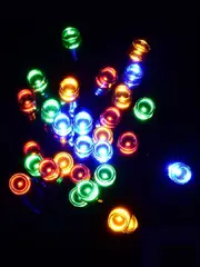 300 Multi Colour LED Concave Bulb Christmas Fairy String Lights - 15m