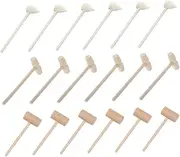 Milisten 24Pcs Wooden Hammers Portable DIY Craft Mallets for Safe Polished for Hand Eye Coordination Development for Seafood Parties and Mini Craft Projects