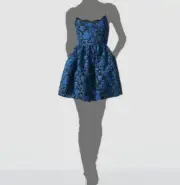 $495 Alice + Olivia Women's Blue Kendra Floral Mini Dress Size 8
