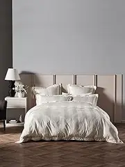 Grace By Linen House Francesco Quilt Cover Set, White, Super King Bed
