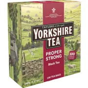 Taylors Of Harrogate Yorkshire Tea Proper Strong Black Tea Bags 100 Pack