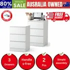 Bedside Tables Set of 2 Side Table Nightstand White