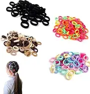 400PCS Baby Toddler Hair Ties, Soft Elastic Bands for Girls, Multicolor Hair Accessories, Small Seamless Ponytail Holders for Kids