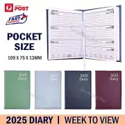 2025 Diary Week To View A7 Pocket Size PVC Soft Cover Office Planner Journal AU