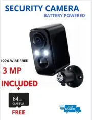 Camara De Seguridad Inalambrica 3MP Vision Nocturna-Audio +Microsd 64GB