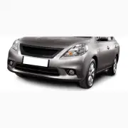 Front Grille Grilles Mesh Matte Black Fit For Nissan Almera Sedan 2012-2013