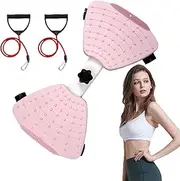 Waist Twist Board, Workout Waist Twisting Boards with Bands, Travel Arms Legs Fitness Equipment, Space-Saving Trainer, Adjustable Resistance, Size, Ideal for Core Strength