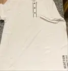 Kenneth Cole Reaction Techni-Cole Henley Tee T-Shirt White Black Stripe NWT L$50