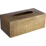 在飛比找遠傳friDay購物優惠-《Premier》Madison格紋面紙盒(金) | 衛生紙