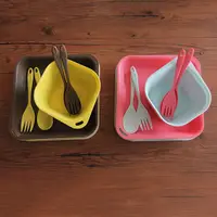 在飛比找蝦皮商城精選優惠-Truvii 專利抗菌餐具系列 雙人野餐餐具組 藍+粉色 (