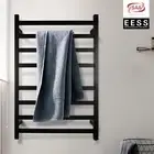 ACA Premium Electric Heated Towel Rail Rack Warmer Stainless Steel Square Black