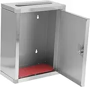 Gadpiparty Stainless Steel Public Complain Box with Lock Suggestion Letter Box for Wall Mounting Simple Design Easy Installation Multi Functional Mailbox for Reports